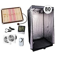 KIT INDOOR CARPA 80 LED QUANTUM 150 ACCESORIOS VENTILACIÓN