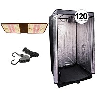 KIT INDOOR CARPA 120 LED GROWTECH QUANTUM 300 CON POLEAS