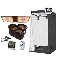 KIT INDOOR CARPA GARDEN 120 QUANTUM 300 ACCESORIOS MACETAS