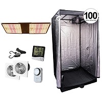 KIT INDOOR CARPA 100 LED QUANTUM 300 ACCESORIOS VENTILACIÓN