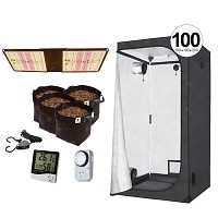 KIT INDOOR CARPA GARDEN 100 QUANTUM 300 ACCESORIOS MACETAS