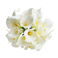 FLOR PLASTICA DECORATIVA TULIPAN BLANCO 65CM -2306028