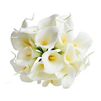 FLOR PLASTICA DECORATIVA TULIPAN BLANCO 65CM -2306028