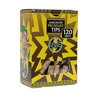 FILTROS TIPS ZEUS PRE ROLLED UNBLEACHED 120U