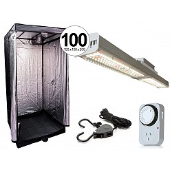 KIT INDOOR COMBO LED JX 200 CREE CARPA DE CULTIVO MOD. 100 ACCESORIOS