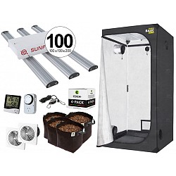 KIT INDOOR COMPLETO CARPA GARDEN 100 SUNFLASH 153 MACETAS