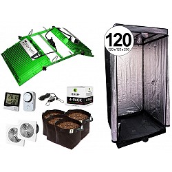 KIT INDOOR COMPLETO CARPA 120 COGORDO P1200 MACETAS FERTIS