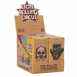 FILTROS TIPS PRE ROLLED LION ROLLING CIRCUS CARBON ACTIVADO