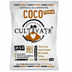 SUSTRATO CULTIVATE COCO PREMIUM ORGÁNICO 100% 25 LITROS