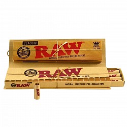 SEDAS RAW CONNOISSEUR CLASSIC KING SIZE + FILTROS PRE ROLLED