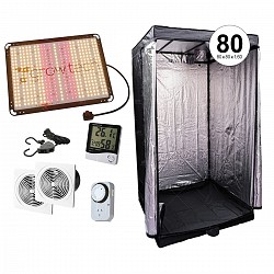 KIT INDOOR CARPA 80 LED QUANTUM 150 ACCESORIOS VENTILACIÓN