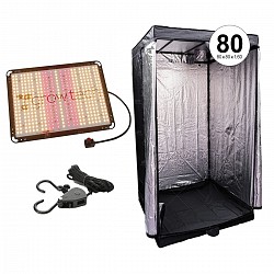 KIT INDOOR CARPA 80 LED GROWTECH QUANTUM 150 CON POLEAS