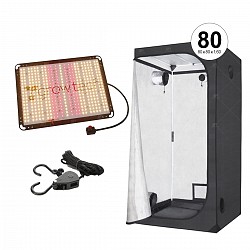 KIT INDOOR CARPA GARDEN 80 LED GROWTECH QUANTUM 150 POLEA