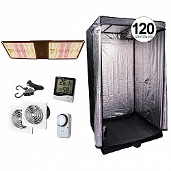 KIT INDOOR CARPA 120 LED QUANTUM 300 ACCESORIOS VENTILACIÓN