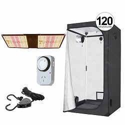 KIT INDOOR CARPA GARDEN 120 LED QUANTUM 300 CON POLEA TIMER