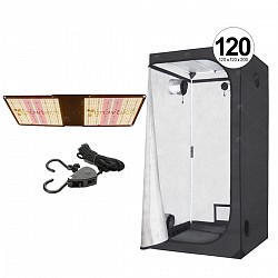 KIT INDOOR CARPA GARDEN 120 LED GROWTECH QUANTUM 300 POLEA