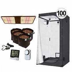 KIT INDOOR CARPA GARDEN 100 QUANTUM 300 ACCESORIOS MACETAS