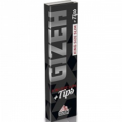 SEDAS GIZEH SUPER FINO BLACK QUEMADO LENTO KING SIZE CON TIPS