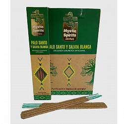 CAJA DE SAHUMERIOS MYSTIC SPIRIT PALO SANTO SALVIA BLANCA 15GR