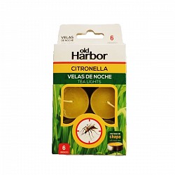VELAS DE NOCHE CITRONELLA ANTI MOSQUITOS BASE DE CHAPA
