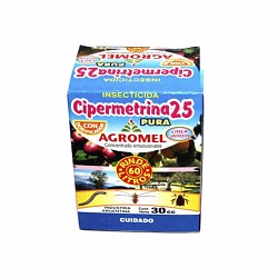 INSECTICIDA AGROMEL CIPERMETRINA PURA 12,5 30CC