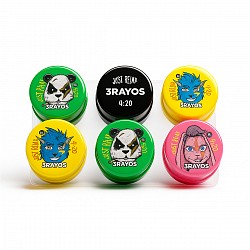 PICADOR GRINDER 3 RAYOS ACRILICO GRANDE CON DIBUJO 3 PARTES