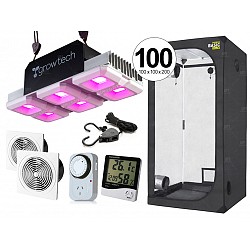 COMBO COMPLETO GROWTECH 300W LED CARPA 100 ACCESORIOS