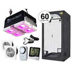 INDOOR KIT CULTIVO LED GROWTECH 200W COMPLETO CARPA PROBOX 60