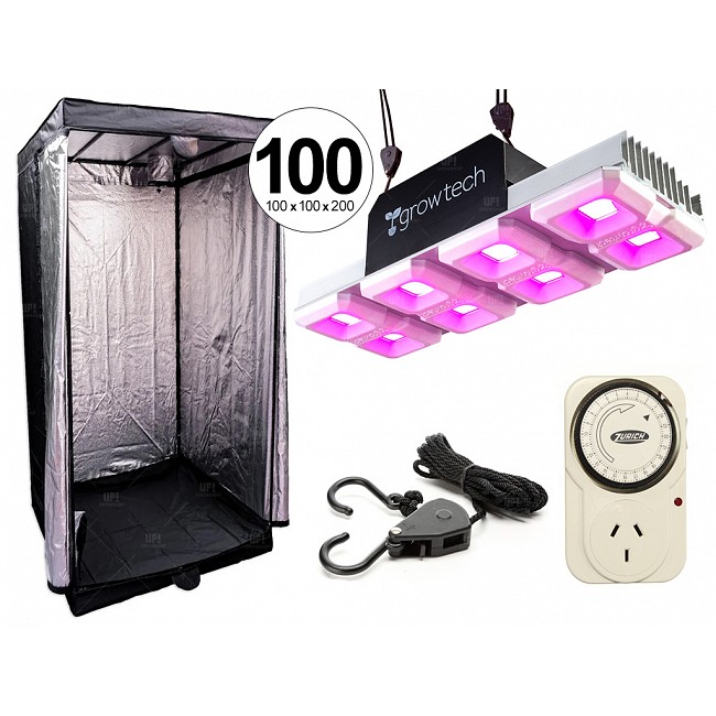 KIT INDOOR COMBO LED GROWTECH 400W CARPA DE CULTIVO MOD. 100 ACCESORIOS