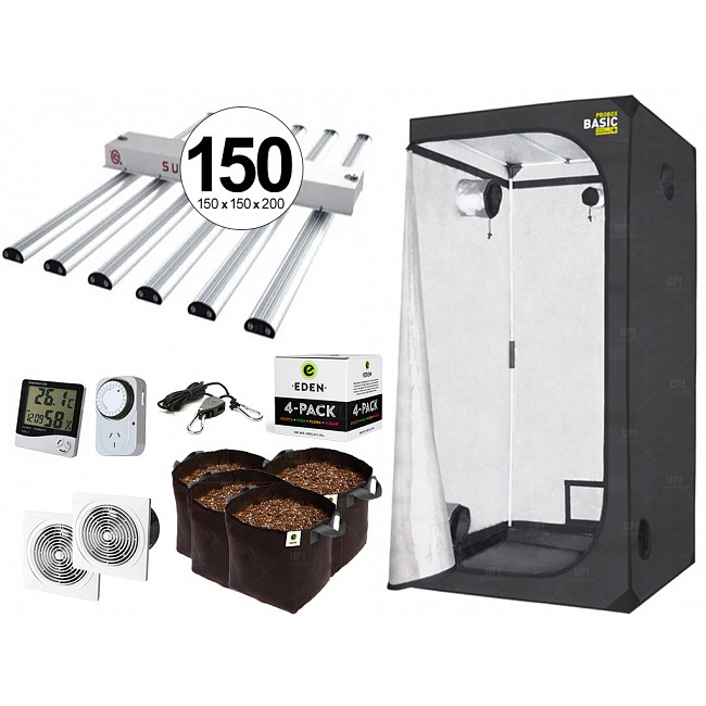 KIT INDOOR COMPLETO CARPA GARDEN 150 SUNFLASH 420 MACETAS