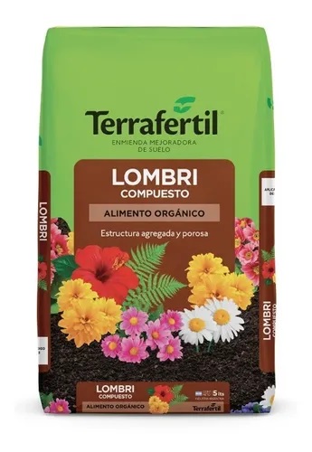 LOMBRI COMPUESTO HUMUS DE LOMBRIZ TERRAFERTIL 5 DM3