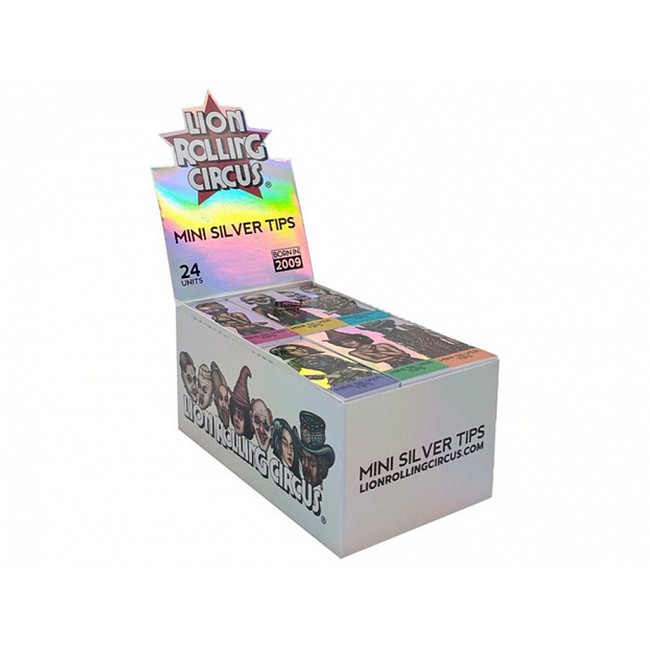 FILTROS TIPS LARGE LION ROLLING CIRCUS SILVER CARTON