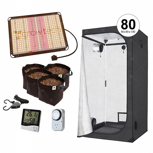 KIT INDOOR CARPA GARDEN 80 QUANTUM 150 ACCESORIOS MACETAS