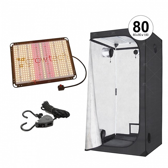 KIT INDOOR CARPA GARDEN 80 LED GROWTECH QUANTUM 150 POLEA