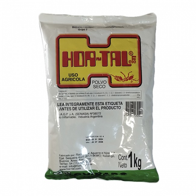 HORTAL INSECTICIDA HORMIGUICIDA TALQUERA POLVO 1 KG