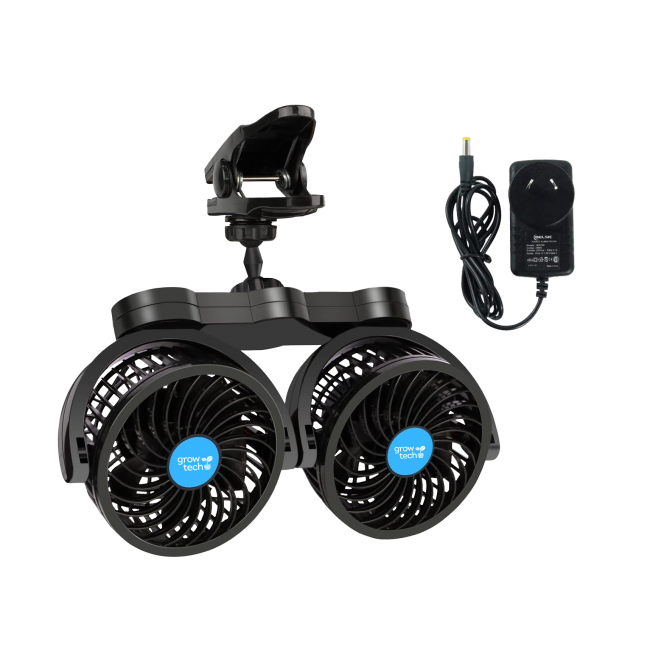 VENTILADOR DOBLE GROWTECH INDOOR CON CLIP