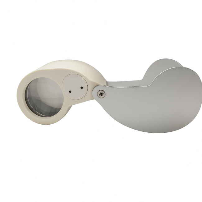 LUPA MICROSCOPIO PORTATIL 40X LUZ LED UV CULTIVO