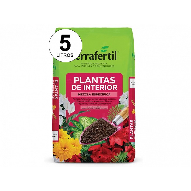 SUSTRATO PLANTAS DE INTERIOR TERRAFERTIL 5 DM3